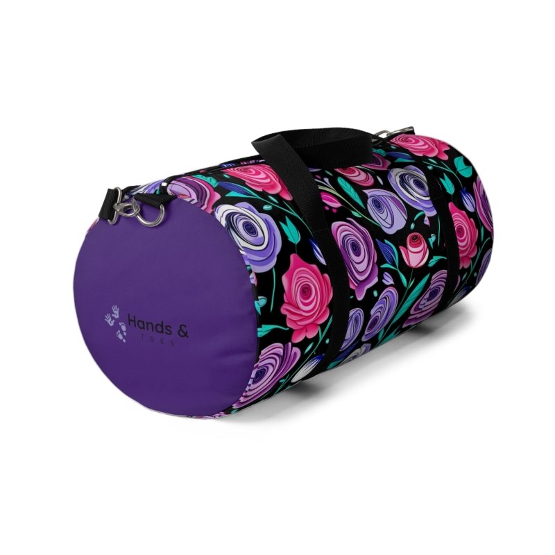 Purple Roses Hands and Toes Duffel Bag