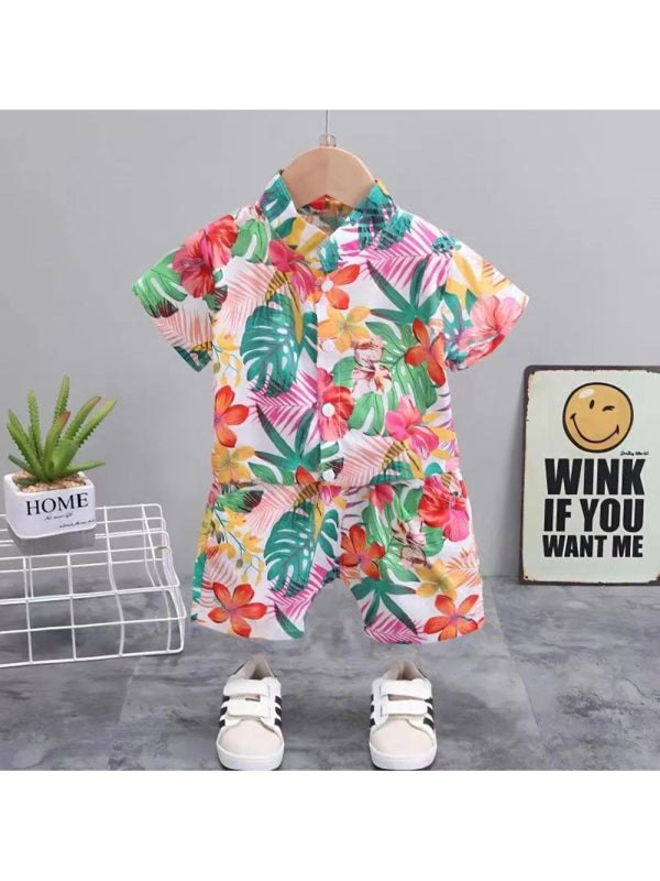 Summer Baby Boy Floral 2PC ClothingSet