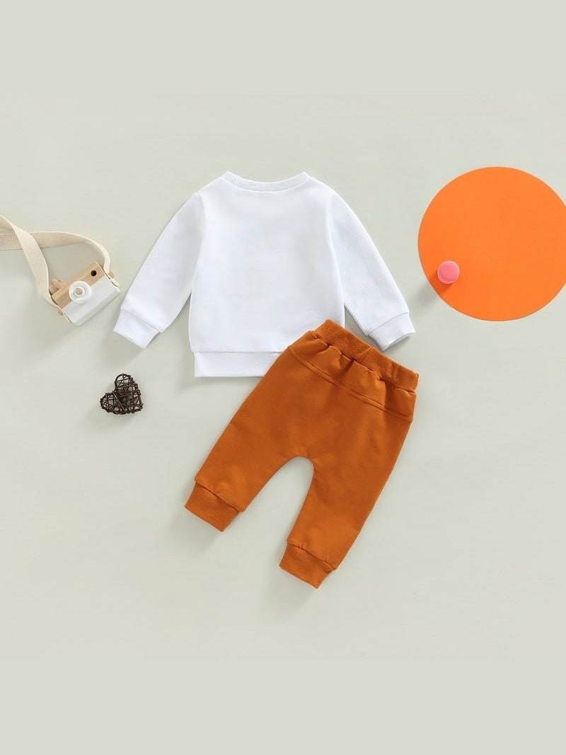 Toddler Boys 'Dads Little Dude' Long Sleeve Pullover Sweatshirt and Pants Set