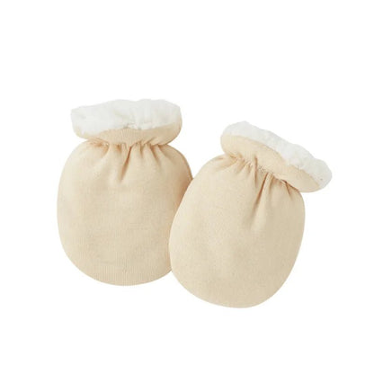 Warm Wool Furry Newborn Mittens Simplicity Solid Color Anti-scratch Face Baby Glove