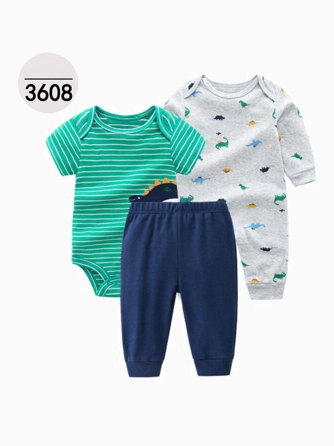 green and blue onesie and pants set for baby boys