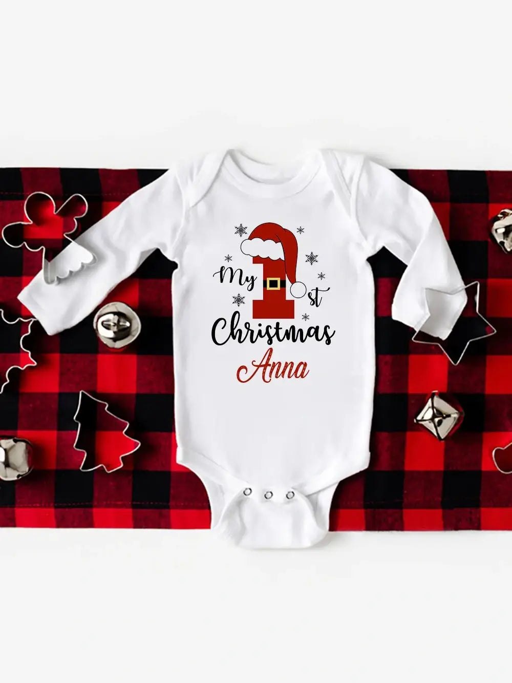 Baby First Christmas Bodysuits Personalized