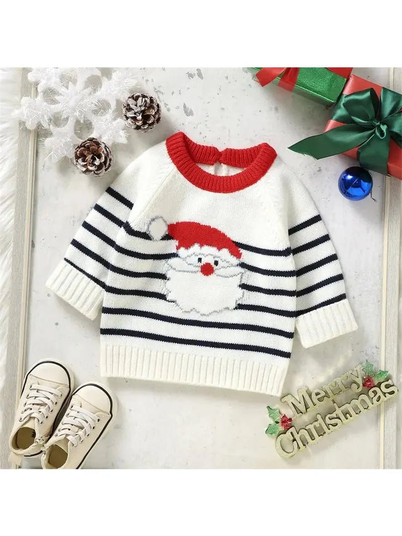 Baby Knitted Sweater Christmas Santa/Elk Print