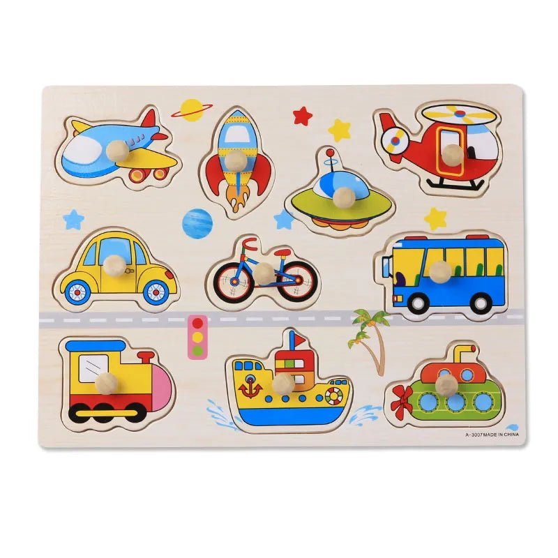 Baby Toys Montessori wooden Puzzle/Hand Grab Board Set