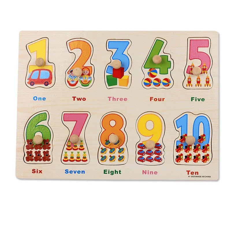 Baby Toys Montessori wooden Puzzle/Hand Grab Board Set