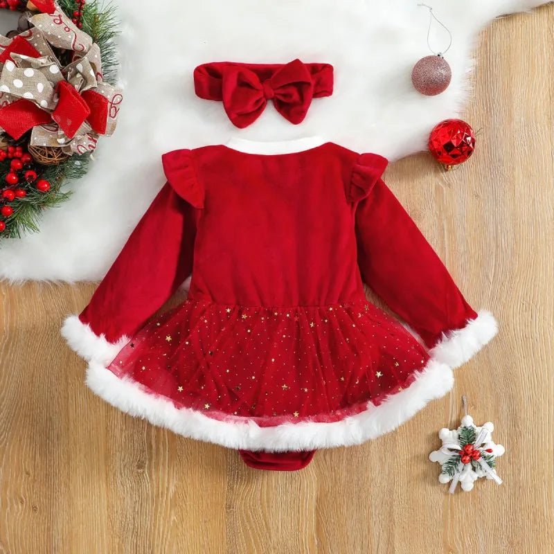 Christmas Baby Red Romper Dress Newborn