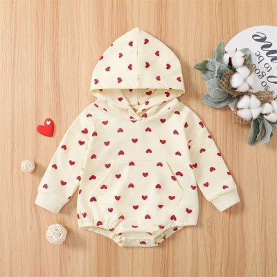 hooded heart onesie