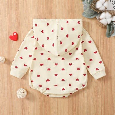 hooded heart onesie