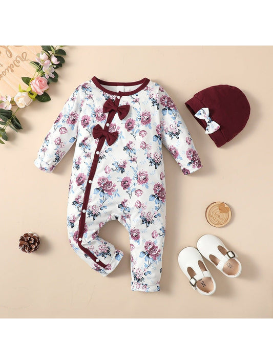 Infant Toddler One-piece Floral Baby Girl Jumpsuit