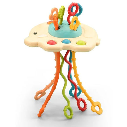 Montessori Pull String Sensory Toys Teething Activity Toy