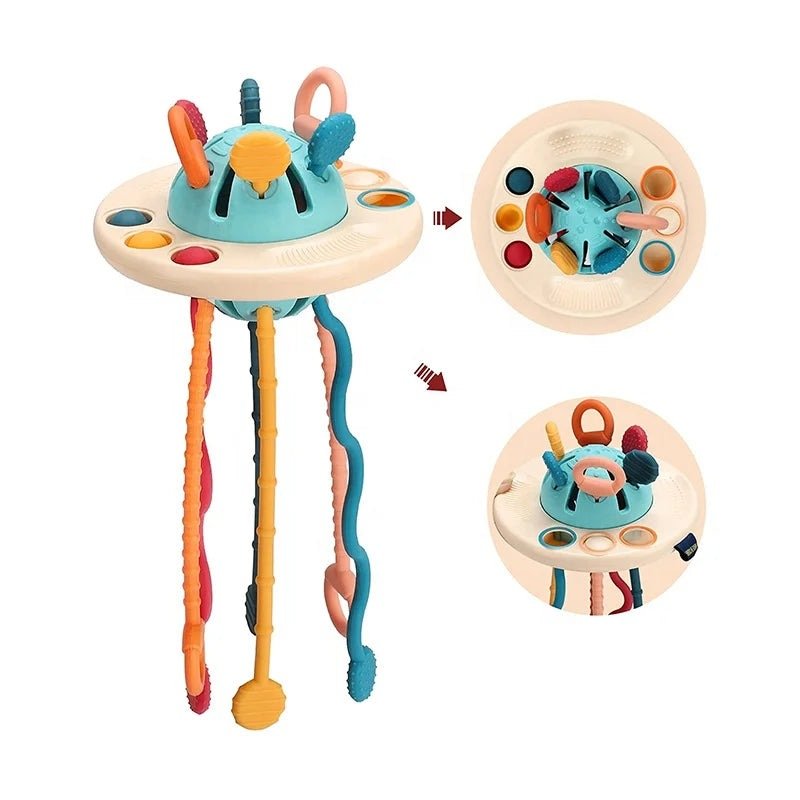 Montessori Pull String Sensory Toys Teething Activity Toy