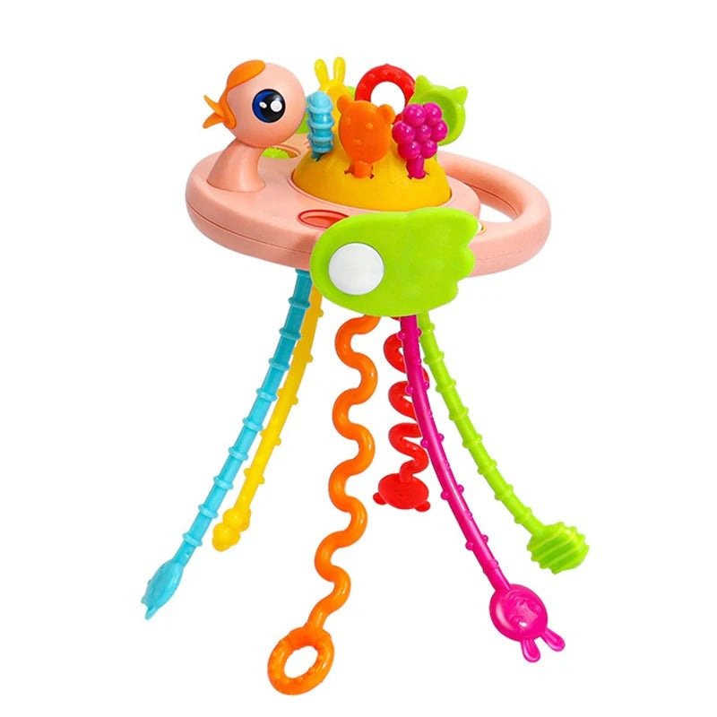 Montessori Pull String Sensory Toys Teething Activity Toy