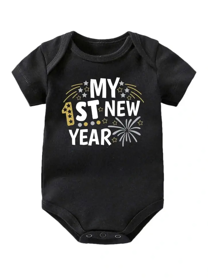 My 1st New Year Baby Girl Boy Clothes Cotton