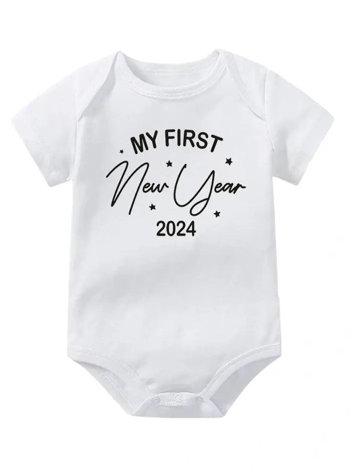 My 1st New Year Baby Girl Boy Clothes Cotton