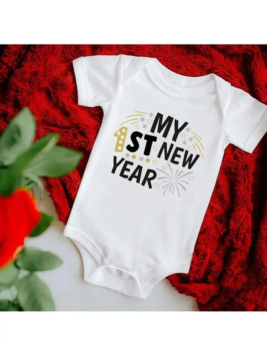 My 1st New Year Baby Girl Boy Clothes Cotton