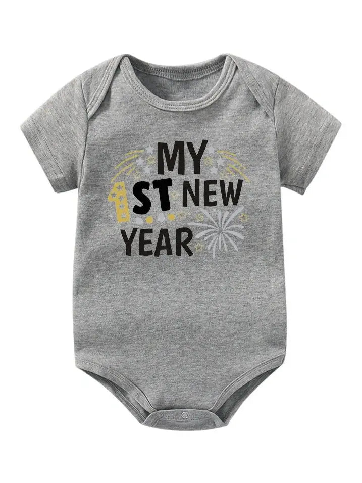 My 1st New Year Baby Girl Boy Clothes Cotton