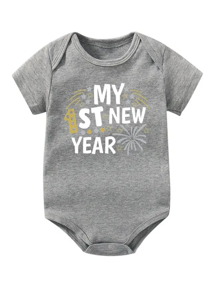 My 1st New Year Baby Girl Boy Clothes Cotton