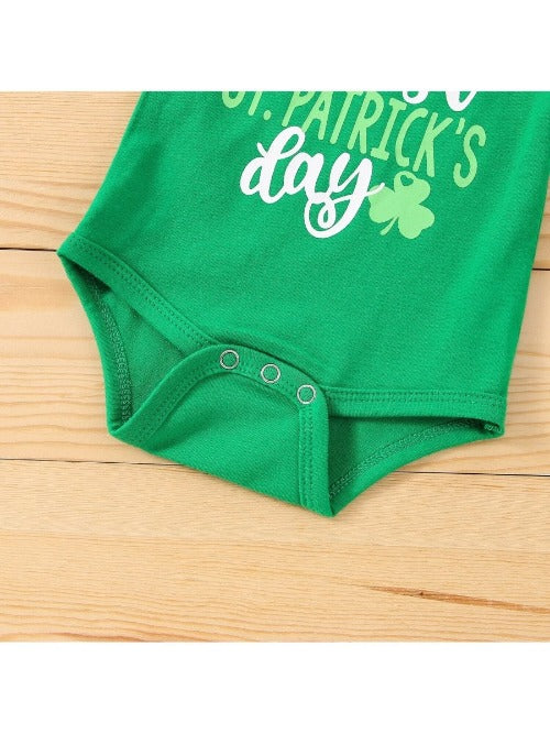 My First St Patrick's Day Baby Girl Outfit Bow