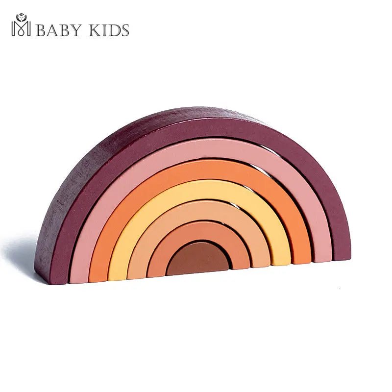 New Kids Montessori Arch Bridge Rainbow Building Blocks