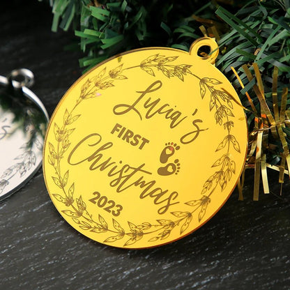 Personalized Baby's First Christmas Tree Ornament