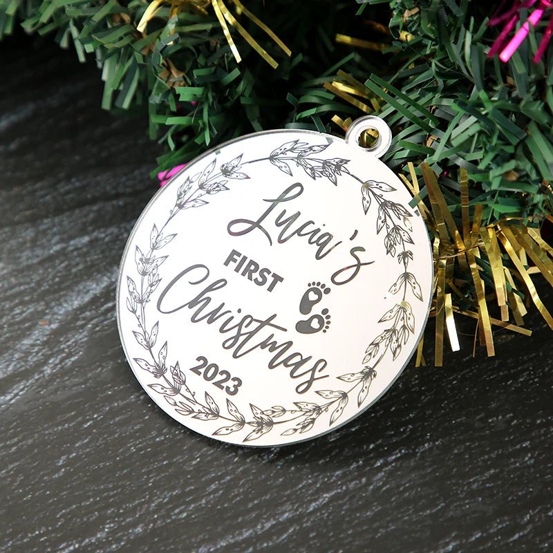 Personalized Baby's First Christmas Tree Ornament