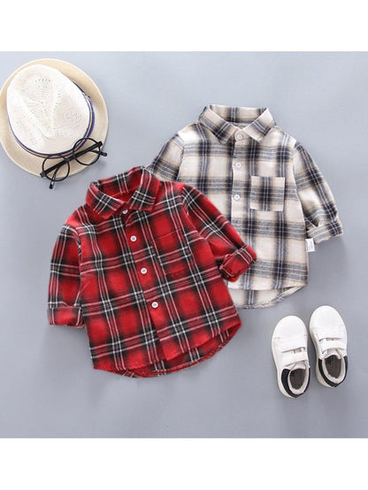 Plaid Button up Cotton Shirts