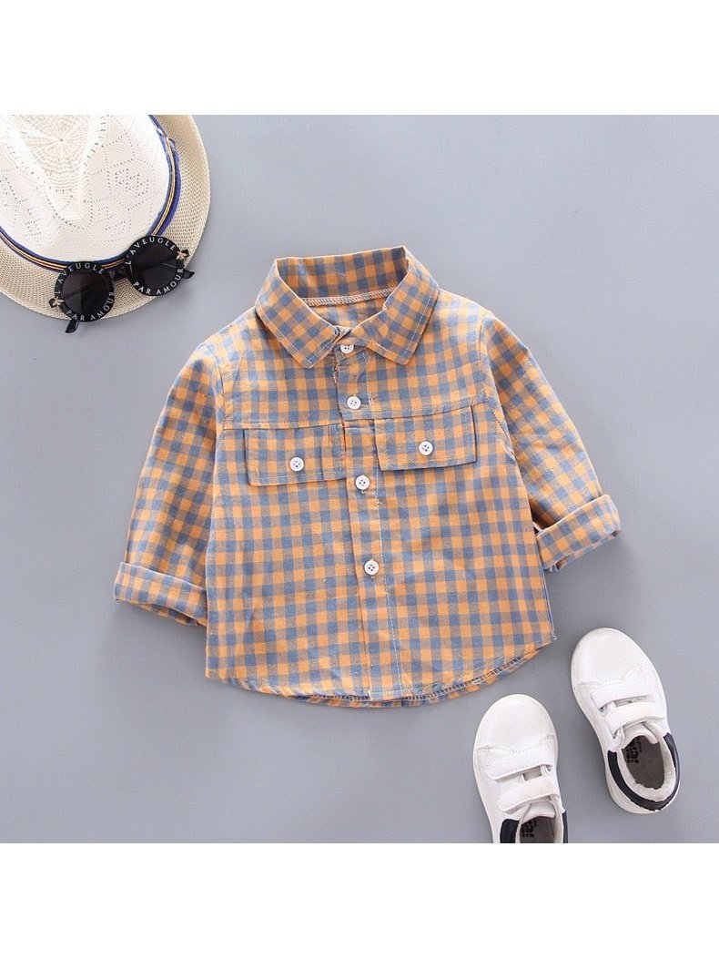 Plaid Button up Cotton Shirts