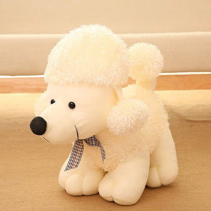 Realistic Plush Poodle Dog Toy Stuffed Animal