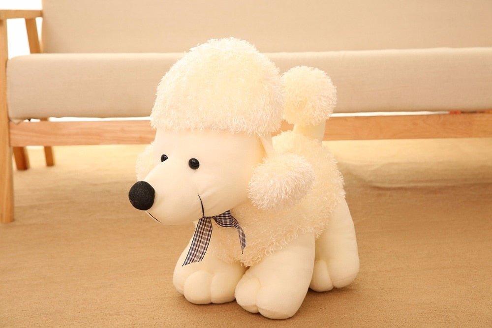 Realistic Plush Poodle Dog Toy Stuffed Animal