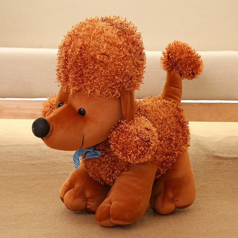 Realistic Plush Poodle Dog Toy Stuffed Animal