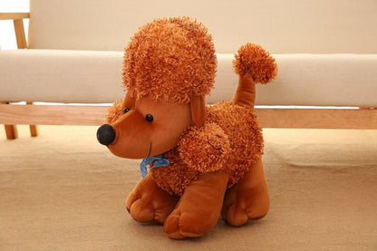 Realistic Plush Poodle Dog Toy Stuffed Animal