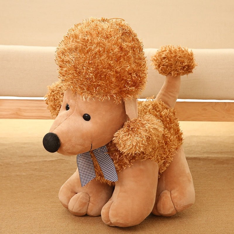 Realistic Plush Poodle Dog Toy Stuffed Animal