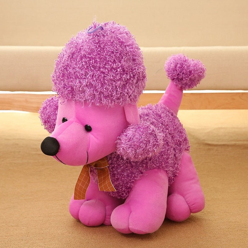 Realistic Plush Poodle Dog Toy Stuffed Animal