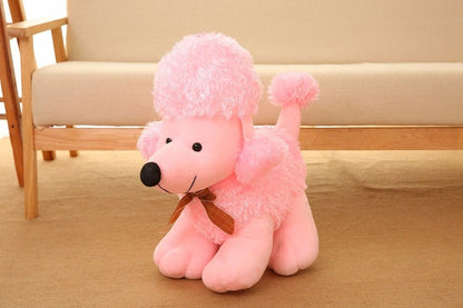 Realistic Plush Poodle Dog Toy Stuffed Animal