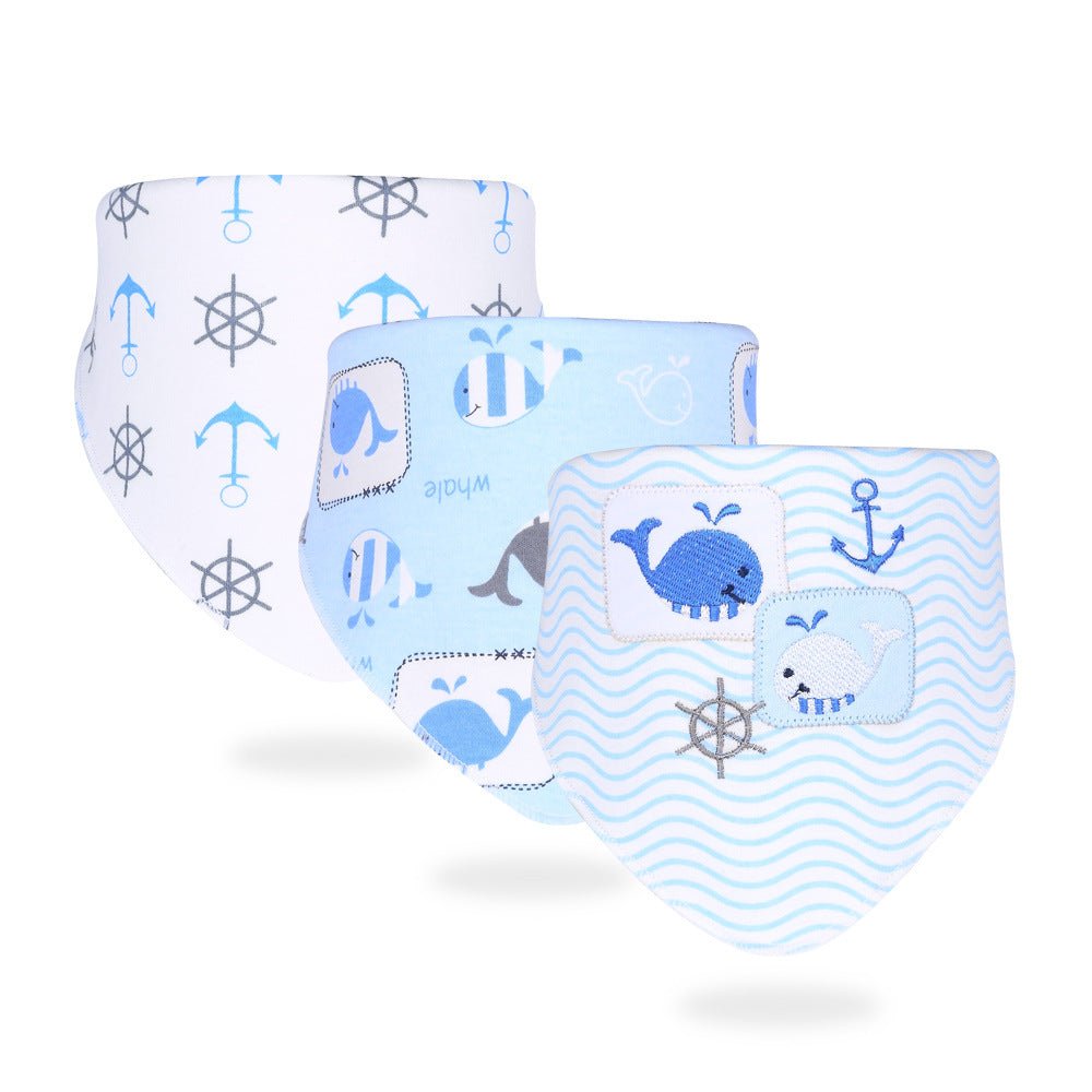 Simple Printed Baby Products Cotton Saliva Towel