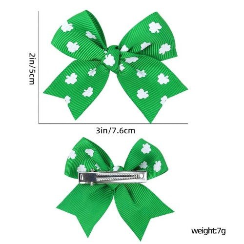 St. Patrick 's Day Bow Hairclips