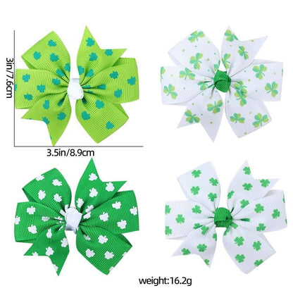 St. Patrick 's Day Bow Hairclips