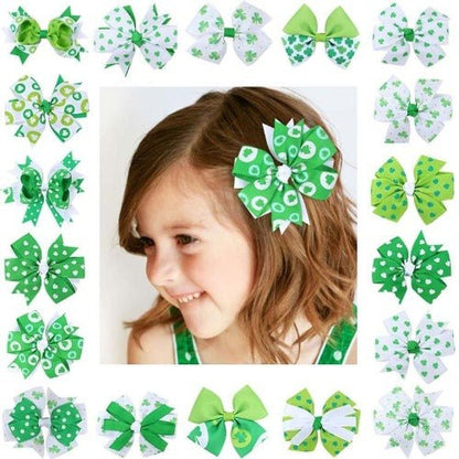 St. Patrick 's Day Bow Hairclips