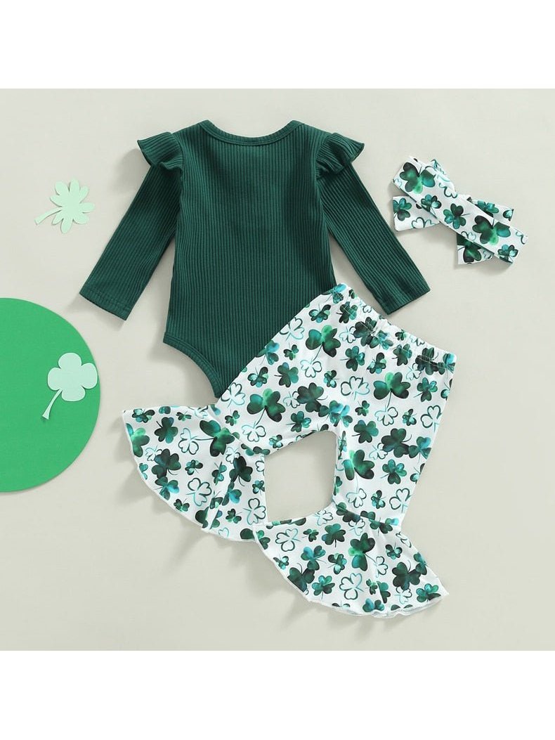 St Patricks Day 3Pcs Baby Girl Clothes