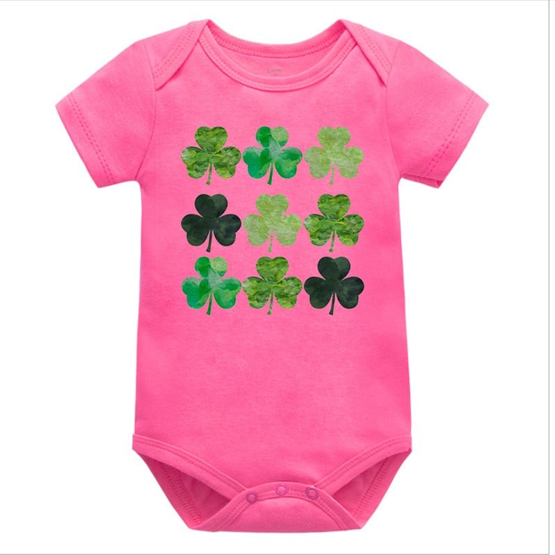 St. Patrick's Day Newborn Onsies Shamrocks